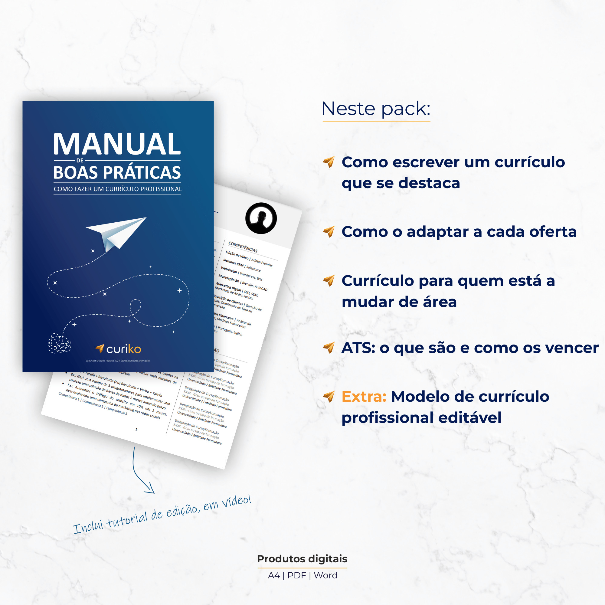 Pack Currículo Profissional: Conquista o teu Futuro